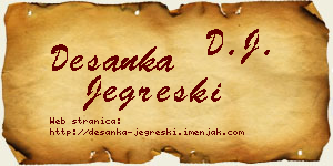 Desanka Jegreški vizit kartica